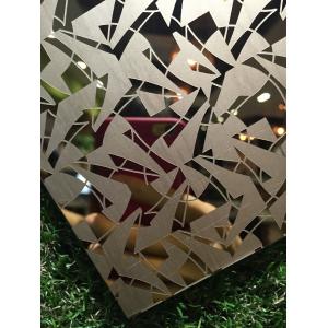 High Quality SUS 304 316 Bronze Coating Stainless Steel Pattern Sheet With Low