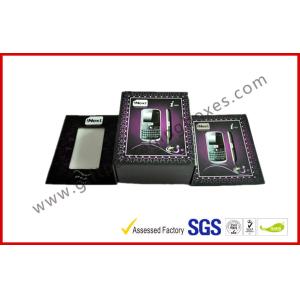 Purper Matt Paper Grey board Electronics Packaging , Customized Mobile Phone /