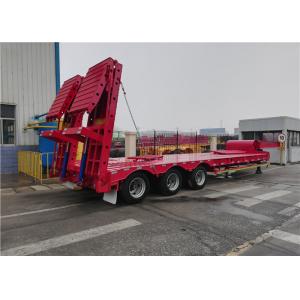 Tri 3/4 Axles Goosneck Low Base Trailer 100T Max Payload For Transport Heavy