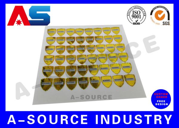 Quality Gold Security Anti Counterfeiting Custom Hologram Sticker With Serial Number / scratch overlay wholesale
