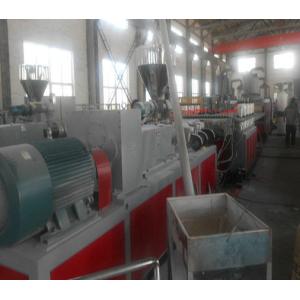 Conical Two Screw Extruder , Wood Plastic Composite / PVC Extruder