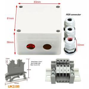 Waterproof Plastic Junction Box 83*81*56mm Electric Distribution Enclosure with