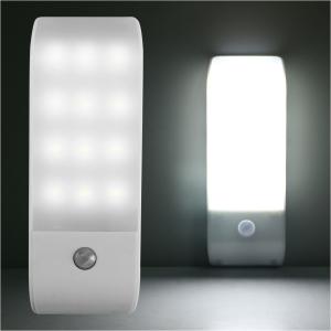 Cheap PIR Infrared Motion Sensor USB Rechargeable 12 LED Nightlight Light Induction Corridor Closet Wardrobe Night Lamp for sale