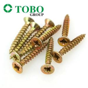 China Self Tapping Chipboard Screw C1022 Yellow Zinc Plated Chipboard Screw For