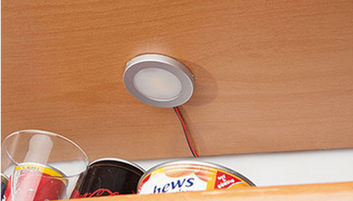 1W 12v LED Caravan Interior Lights Round Or Square Shaped For Motor Homes