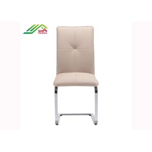 China Washable 60cm 44cm High Back Leather Dining Chairs on sale