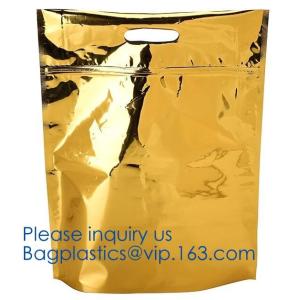 qual seal flat bottom stand up pouch with k,plastic bag slide zipper with side gusset,metalized 8 side seal food p