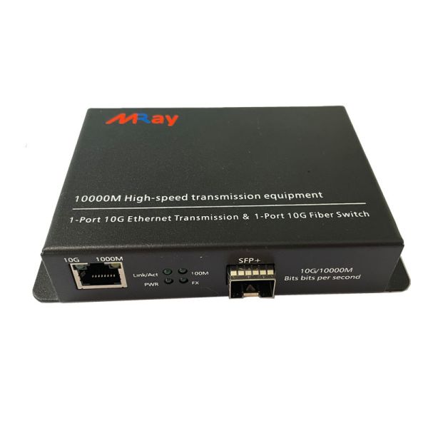 Standalone type RJ45 to fiber media converter 10g media converter SFP media