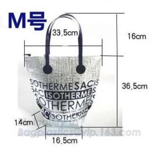 eco friendly Clear PVC soft loop handle plastic bag, PVC material gusset handle