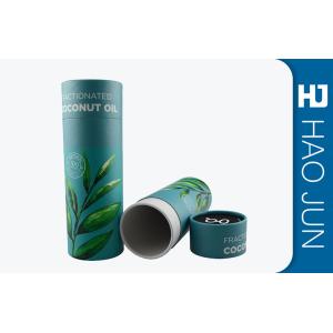 Cardboard Round Cosmetic Paper Boxes For Coco Nut Oil , Color Customized