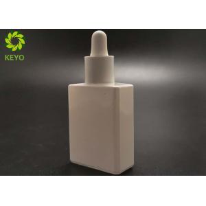 Cheap 0.5OZ Glossy White Glass Small Essential Oil Bottles With Rubber Dropper for sale