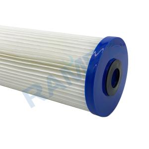 PE Pleated Filter Element Water Filter Cartridges With Blue Caps Anti Acid