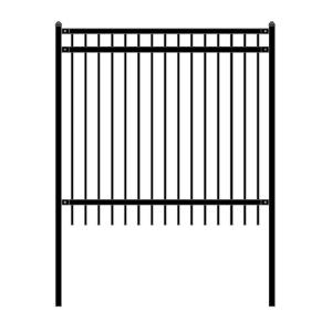 China Nice Style DIY Disassembled Steel Yard Fence 6Ft x 6Ft Black Lot on sale