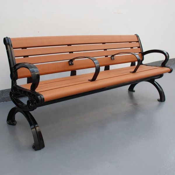 Quality Leisure Plastic Wood Bench , Recycled Garden Bench With Two Dividers wholesale