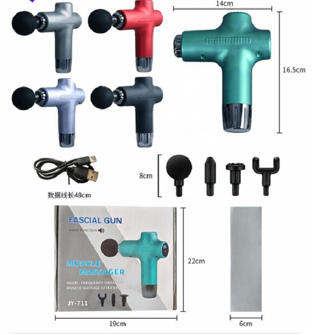 Electric Muscle Massager Gun with 6-Speed Button Control and 32-Speed LCD Display for Deep Tissue Relief and 5V Charging Voltage