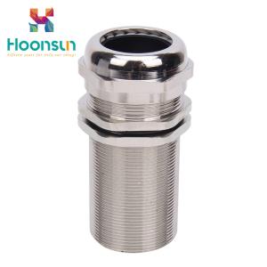Cheap Electroplating Brass Cable Gland Longer Thread Type With Tensile &amp; Waterproof for sale