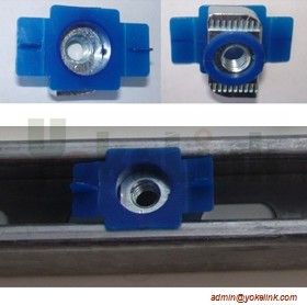 Zinc plated steel struct nut with plastic wing for channel fitting