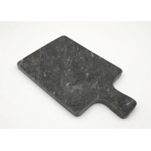 China Paddle Shape 25x15cm Marble Stone Placemats Black Polished on sale