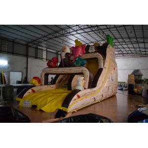 China Classic Inflatable Jump House , Inflatable Witch Dry Slide With Animals On It on sale