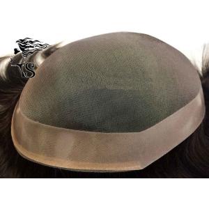 Thin Skin Toupee Hair Replacement System , Custom Mens Lace Hair Pieces