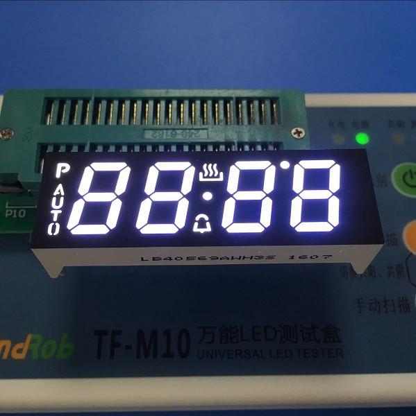 Ultra White Custom LED Display , 4 Digit Seven Segment Display Common Anode For