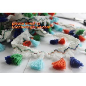 High quality polyester tassel trim for garment accessories and curtains, tassel