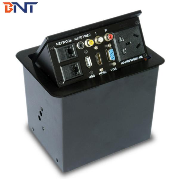 Quality Pop Up Flush Mounted Table Standard Power Socket Conference With RCA / VGA / HDMI wholesale