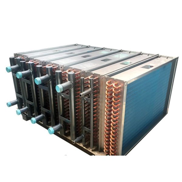 Quality High Durability Copper Tube Fin Heat Exchanger For Chiller Water Cooling Area wholesale