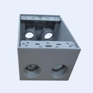 1/2" 3/4" Holes Waterproof Terminal Box Grey PVC Coated UL Listed