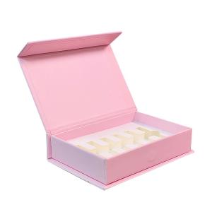 Custom Pink Perfume Essential Oil Bottle Foam Magnetic Paper Boxes with Matt