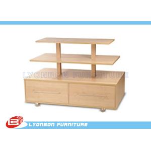 Cheap Exhibition Durable MDF Gondola Display Stands with Cabinets , Melamine finish for sale