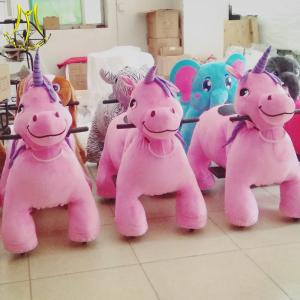 Cheap Hansel fast parofits dinosaur ride plush electric scooter unicorn pony toy animales mountables for sale