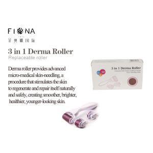 Amazon Hot Selling Titanium DRS 3 in 1 Derma Roller With 3 Separate Roller Heads