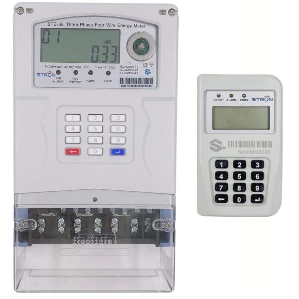 Quality Class 1.0 Accuracy Smart Prepaid Electricity Meter with 10A Basic Current and 16kV Electrostatic Discharge wholesale