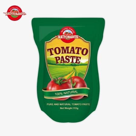 Tomato Paste Factory Produces 113g Stand-Up Sachets Following ISO HACCP BRC And