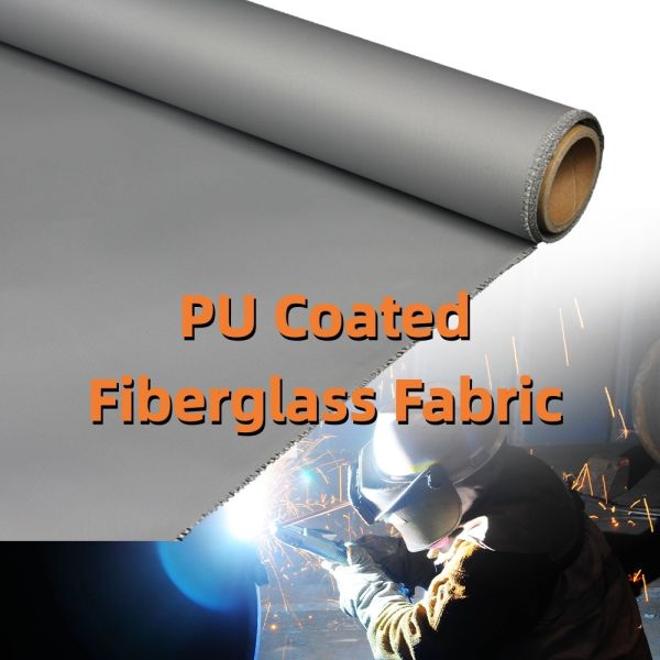 Quality Double-Side PU Coated Fiberglass Fabric 460 g/sqm 0.41 mm with 1m to 1.55m Width for High Temperature Resistance wholesale