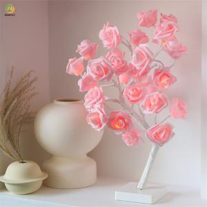 USB Peach Bedside LED Plastic Table Lamp AC 85V - 265V