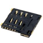 Micro Sim Card Adapt Push Push SMT Type H=1.35 6 Pin Slot Socket Connector