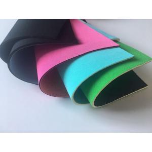 4.0mm SCR Bonded Thin Black Rubber Sheet , Knitted Jersey Polyester Neoprene