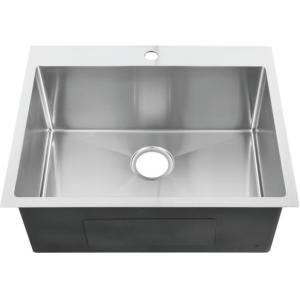 Cheap Handcrafted Top Mount Stainless Steel Kitchen Sink With Radius R10 Coved Corners for sale