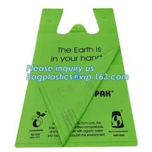 Factory Supply 100% Biodegradable T-Shirt Garbage Bag,Corn Starch Plastic