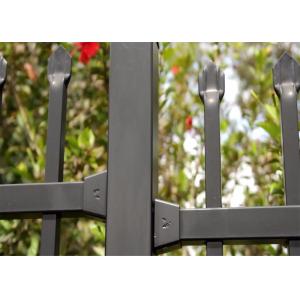 China Self -Clean Stain Black Powder Coated Garrison Security Fencing on sale