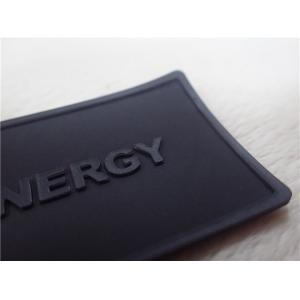 Shiny Black TPU Custom Clothing Patches Size 3*4.5cm Wear Resistance