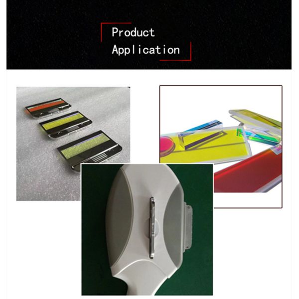 68*15*0.5mm 640nm JGS1 Quartz Laser Optical Bandpass Filter laser rejuvenation instrument