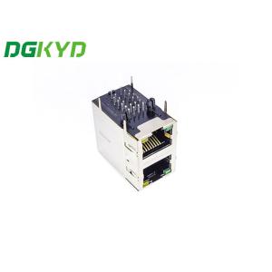 2 Port Rj45 Shielded Jack With Magnetic Right Angle Tilt Mounting