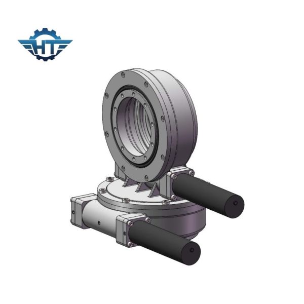 Sde7 Dual Worm Gear Solar Slew Drive With 24 Vdc Planetary Gear Motor For