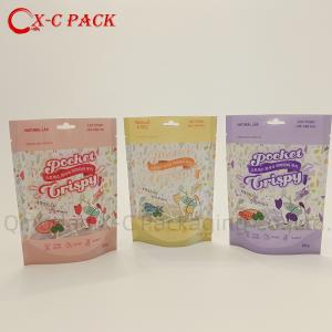 Recyclable plastic pet food packaging aluminized stand stand bag can be resealed