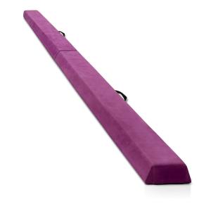 Folding Gymnastics Balance Beam For Skill Performance Training, Purple, Flannel