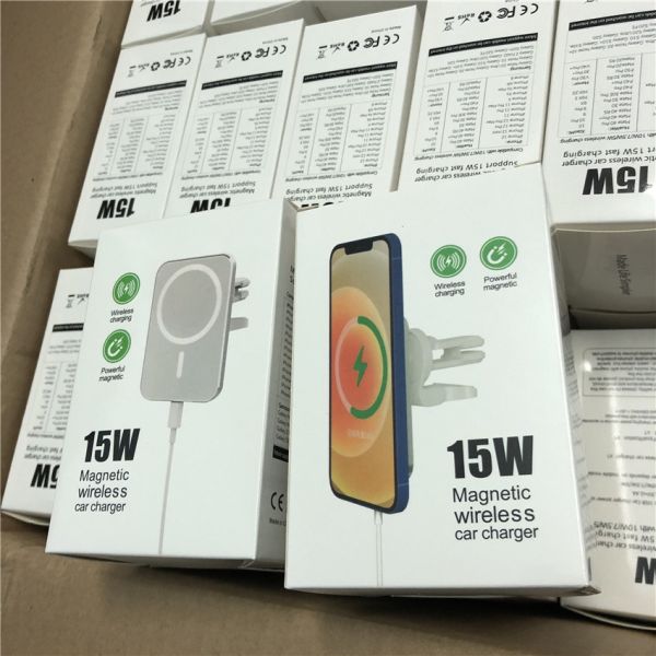 Magsafe Car Mount Magnetic Wireless Charger 9V 2A For Iphone 12 Pro Max