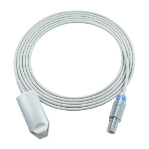6Pin 40Degree Adult Finger Clip SpO2 Sensor 3.0M Compatible Drager Vist 120 Vist